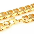 thumbnail image 2 of EOEMY 18K Gold Plated Stainless Steel Cuban Curb Chain Necklace Men 8/10/12/15/17/19mm-Gold-17mm-11Inch Bracelet, 2 of 5