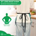 thumbnail image 3 of Yayeee Waist Apron with Pockets for Cooking Waterproof Half Server Aprons, Black Cat and Coffee, 3 of 7