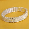 thumbnail image 2 of K-KED 990 Pure Silver Bracelet Women Men 13mm Carved Rabbit Watch Link 7inch to 8inch-20cm/7.87inch-34-35g, 2 of 6