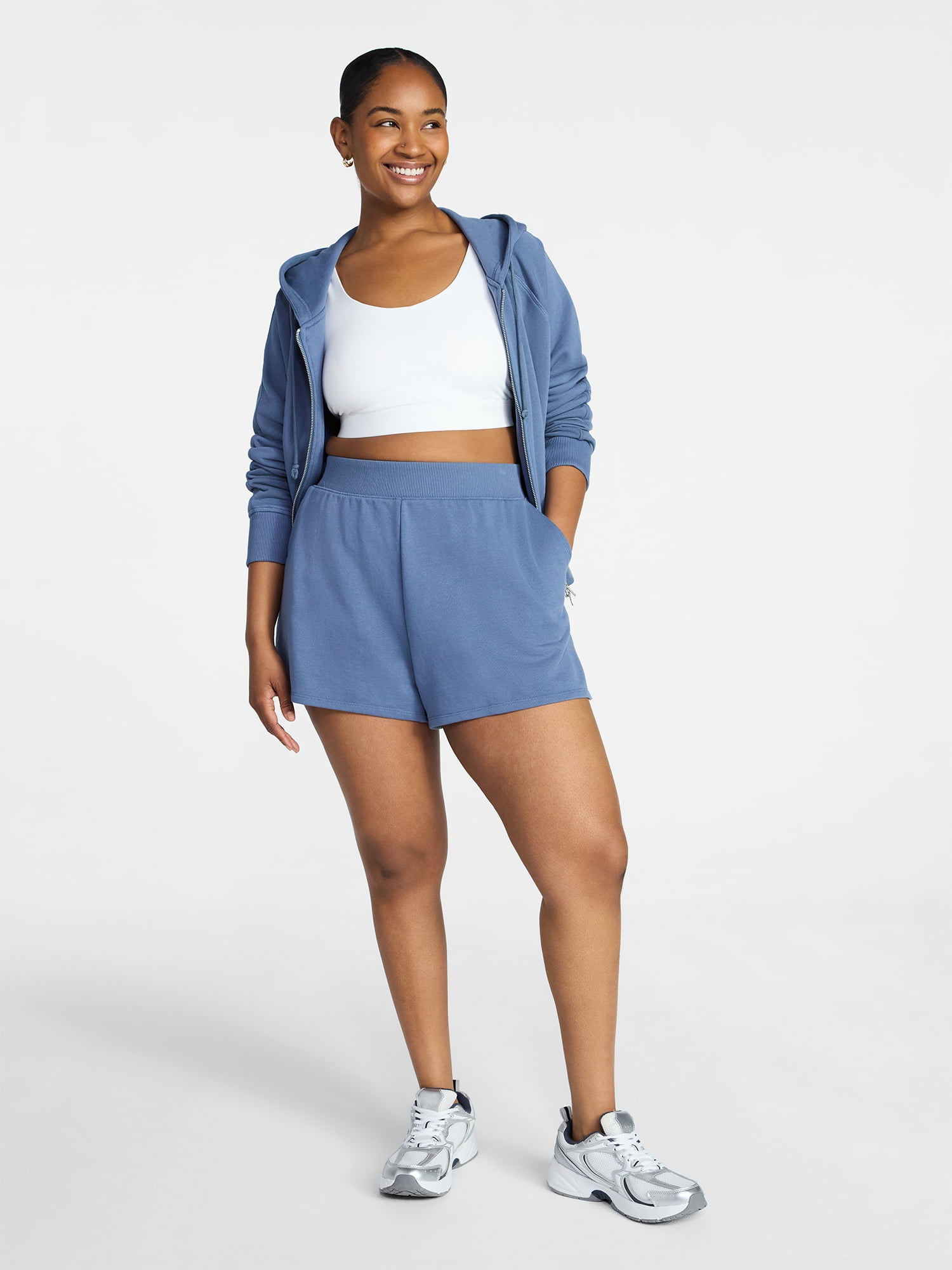 Athletic Works Women's French Terry Shorts, 3" Inseam, Sizes XS-XXXL