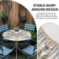 thumbnail image 2 of Bohemia Flowers Round Tablecloth for 36-44 Inch Tables,Fitted Table Cover with Elastic Edge,Boho Ethnic Rustic Abstract Pattern Waterproof Outdoor Table Cloth Protector for Patio Garden Dinner Picnic, 2 of 9