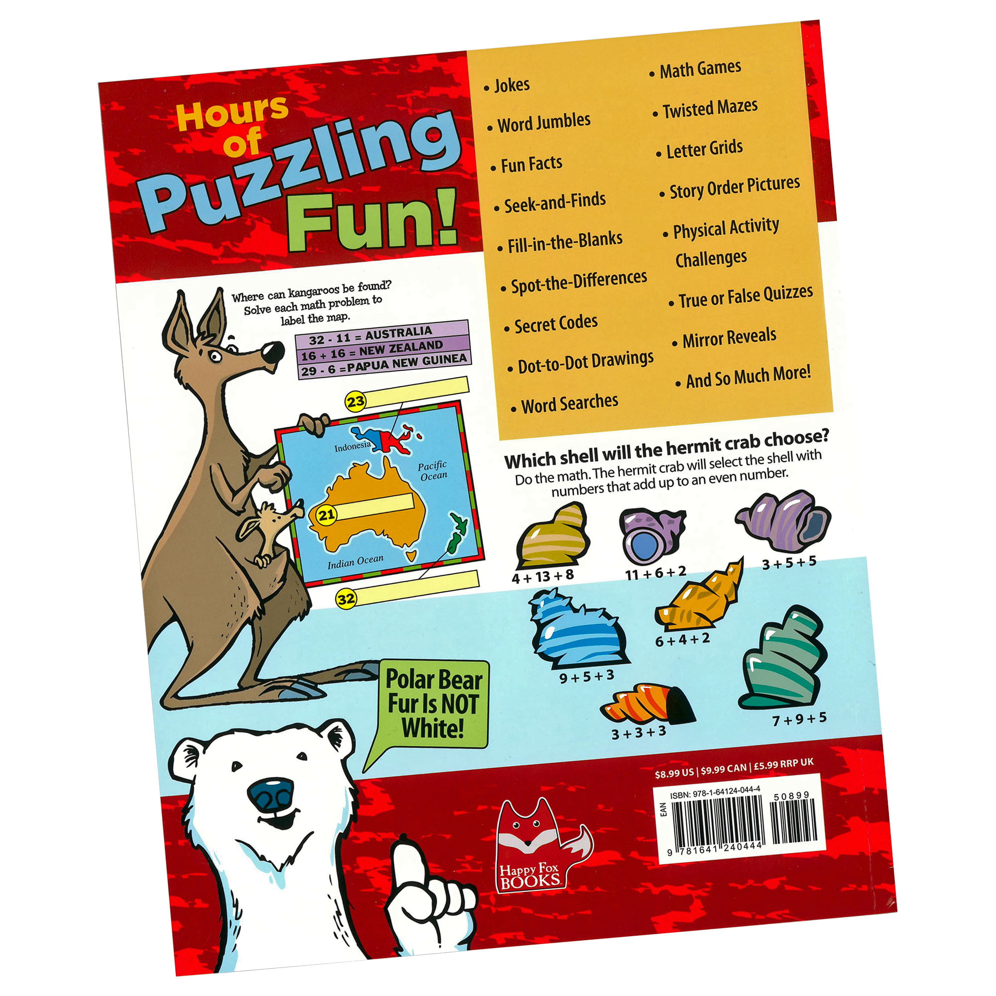 Mind-Boggling Animal Puzzles Activity Book - A Treasury of Brain Teasers -  Educational Entertainment for Kids 5-10 - 72 Pages of Facts, Secret Codes,  Games, Mazes & Full Color Illustrations 