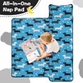 thumbnail image 4 of Dachshund and Polka Dot Blue Pattern Teens Toddler Nap Mat with Pillow, Sleeping Mat Bag for Preschool Daycare 60"x20", 4 of 6