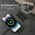 thumbnail image 4 of Compatible with Magsafe Wireless  Charging 2 in 1 Detachable for iPhone 16 Wallet Case with Card Slot Women Men, Classic Magnetic PU Leather Flip Cover for iPhone 16, Black, 4 of 11