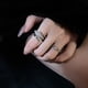 thumbnail image 3 of Anillo Abierto de Plata Multicapa para Mujer, 3 of 6
