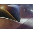 thumbnail image 3 of Ambesonne Outer Space Quilted Coverlet 3 Pcs, Dark Solar Scenery, King Size, Blue Orange, 3 of 4
