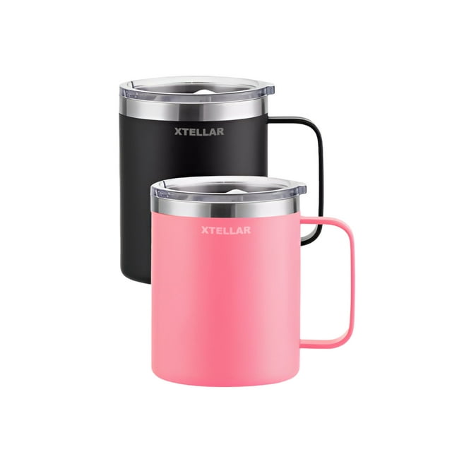 Taza Para Cafe De Acero Inoxidable,colores Variados 2pz 14oz