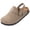 Apricot, variant on Kids Suede Clogs Toddler Clogs Boys Girls Cork Footbed Sandals Potato Shoes Leather Slip On Mules with Adjustable Buckle