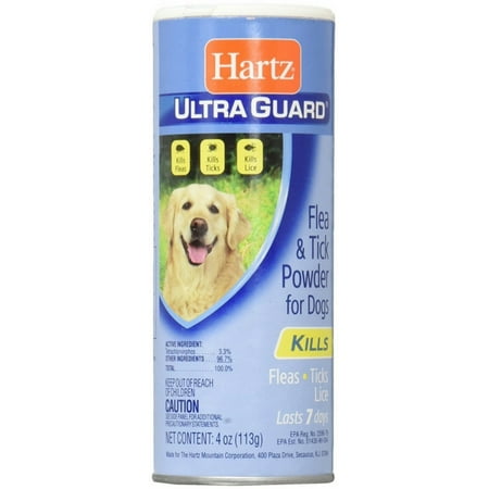 Hartz UltraGuard Flea & Tick Powder For Dogs 4 oz ...
