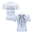 thumbnail image 4 of Camiseta de compresión Y2K para hombre, camiseta deportiva con esqueleto para gimnasio y correr, camisetas Rashgard, camiseta de manga corta de secado rápido para hombre, 4 of 5
