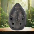 thumbnail image 2 of Necvior Artistic 8 Hole Black Clay Ocarina Traditional Chinese Flute Decoration Wind Instrument Perfect for Relaxation, 2 of 10