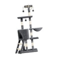 thumbnail image 1 of lionlar Cat Tree (133cm Tall) Multi Level Toy Training Cat for All Ages Cat Dark Gray, 1 of 9