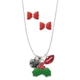 thumbnail image 1 of Delight Jewelry Resin Shark Christmas Kiss Charm Necklace and Stud Earrings, 1 of 4