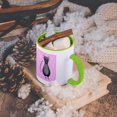thumbnail image 5 of 3dRose, Cute Grey Rat Pink Star Background, 15oz Two-Tone Green Mug, 5 of 7