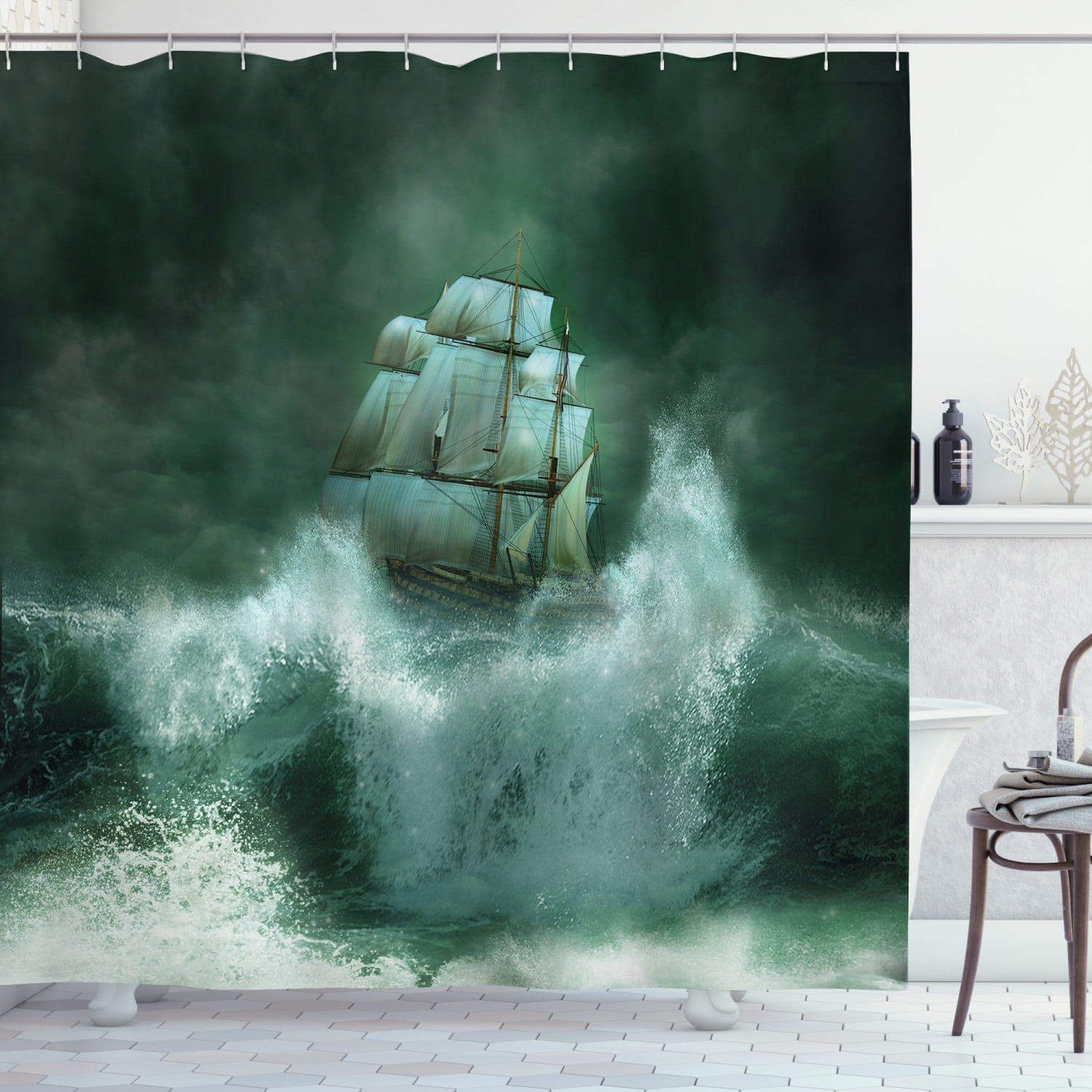 Shower Curtains  Old Style Pirate Ship – Shower of Curtains