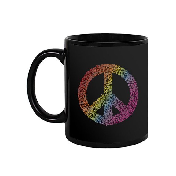 Colorful Peace Sign . Mug -Image by Shutterstock,
