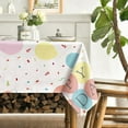 thumbnail image 3 of Happy Birthday Tablecloth 60×84 Inch Rectangular for Party Decorations, Colorful Balloons Confetti Washable Table Cover for Party, Happy Birthday, Baby Shower, 3 of 6