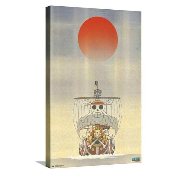 One Piece - The Thousand Sunny Artistic Canvas Wall Poster, 14.725" x 22.375"