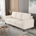 thumbnail image 2 of DEALTOPS Modern Sectional Sofa Couch Upholstered Sofa Storage Couches 3 Seater Sofa Chair for Living Room - Beige, 2 of 8