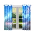 thumbnail image 2 of BSDHOME abstract under the sea Window Curtain Kitchen Curtain 26x39 inches (Two Piece), 2 of 3