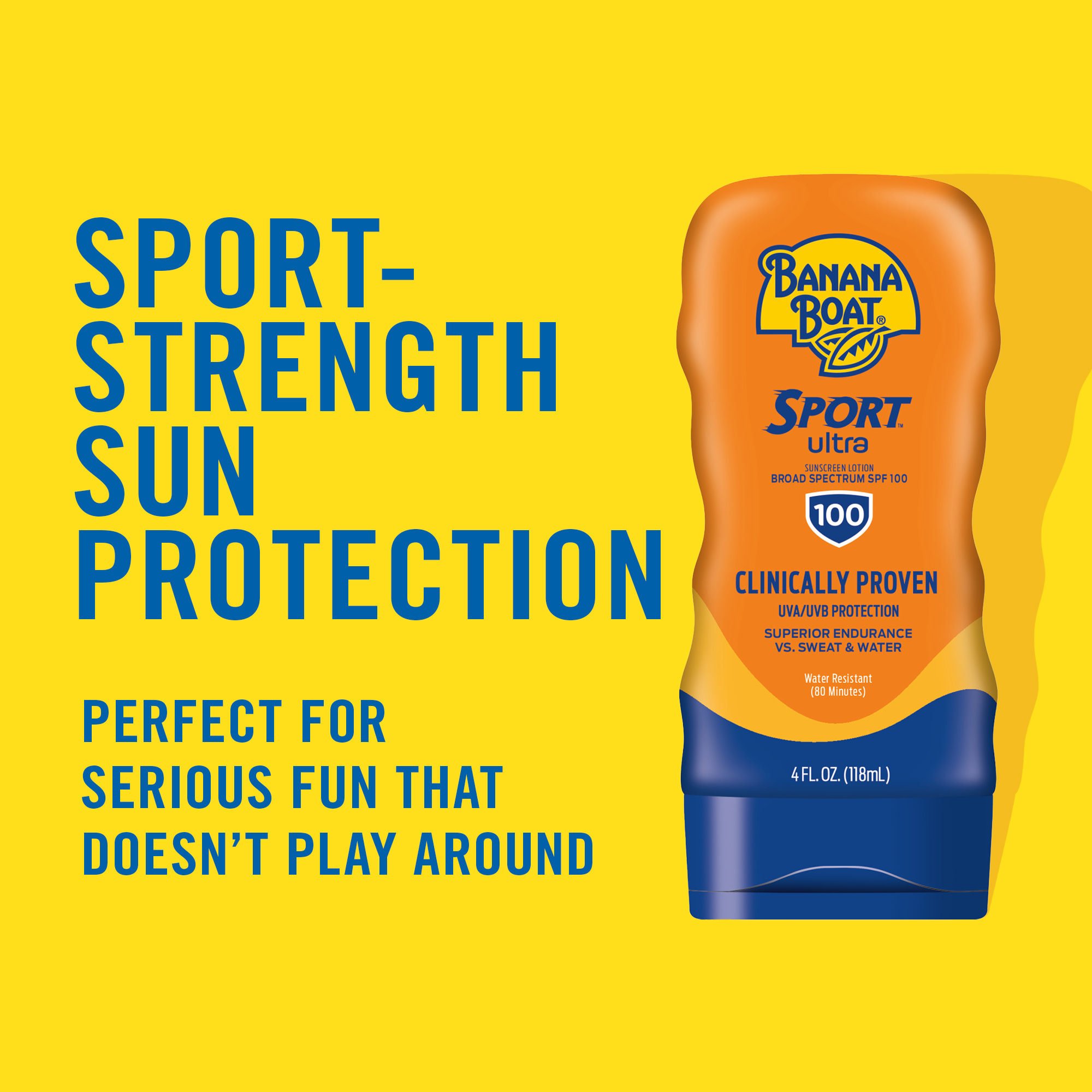 Banana Boat Sport Ultra 100 SPF Sunscreen Lotion, 4oz, Water Resistant (80 Minutes) Adult Sun Block - image 3 of 9