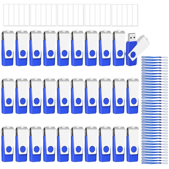 Unidades flash EASTBULL 50 Pack de 2 GB USB 2.0 con cuerdas