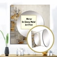 thumbnail image 3 of Designart "Splitting Nature In Grey And White II" Abstract Shapes Square Mirror Wall Decor Modern - Large Beige Square Bathroom Mirror - Square Printed Wall Mirror Art, 3 of 5