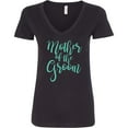 thumbnail image 3 of Inktastic Wedding Mother of the Groom in Teal Women's V-Neck T-Shirt, 3 of 5