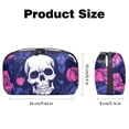 thumbnail image 5 of Skull Charger Organizer Hard Drive Bag Cable Cord Organizer Small Storage Pouch Oxford Fabric Waterproof Electronic Digital Accessories Travel Case 5.9x9.44x3.14 in., 5 of 6