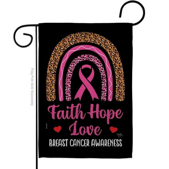 Breeze Decor G120270-BO 13 x 18.5 in. Pink Hope Garden Flag