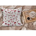 thumbnail image 2 of Cosmetics Fluffy Throw Pillow Cushion Cover, Beauty Theme Pink and Burgundy Lipstick and Kiss Pattern Makeup Concept, Decorative Square Accent Pillow Case, 40" x 40", Burgundy and Pink, by Ambesonne, 2 of 5