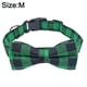 thumbnail image 2 of Collar de perro a cuadros navideños Collar para mascotas a cuadros con lazo, 2 of 5