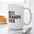 thumbnail image 6 of CafePress - Best Grandpa Ever, Word Art, Text Design Mugs - 15 oz Ceramic Large White Novelty Mug, 6 of 6