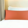 thumbnail image 2 of PiccoCasa Body Pillowcase 300 Thread Count Egyptian Cotton Pillowcase Queen Orange, 2 of 10