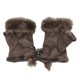 thumbnail image 1 of Guantes de medio dedo Guantes cálidos de invierno Guantes con forro polar de piel de conejo sintética, 1 of 5