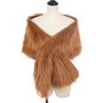 thumbnail image 4 of Alkepwun Women's Faux Fur Shawl Party Faux Fur Collar Fur Wraps for Winter Bridal Wedding Cover Up Cardigan Jacket Top, 4 of 5