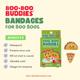 thumbnail image 2 of Boo Boo Buddies Kids Adhesive Bandages Pizza Taco 24 Count Sterile, 2 of 5