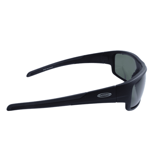 Sea Striker Buccaneer Beach Boating Fishing Polarized Sunglasses Men Women Black Frame w/Smoke Lens