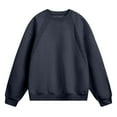 thumbnail image 5 of RYDCOT Men's Oversized Fleece Sweatshirt Long Sleeve Crewneck Casual Pullover Tops Solid Color Loose Fitting Sweatshirts Big & Tall 4XL Dark Blue, 5 of 5