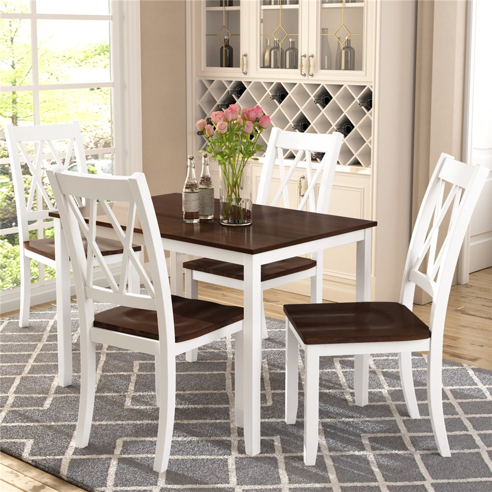 Kitchen Table Sets with Chairs for 4, 5 Piece Dining Table Sets with ...