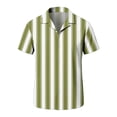 thumbnail image 6 of CHUMUD Men's Beach Shirt Short Sleeve Casual Striped Top Summer Vacation Fashion Tee (Avail for Big & Tall), 6 of 7