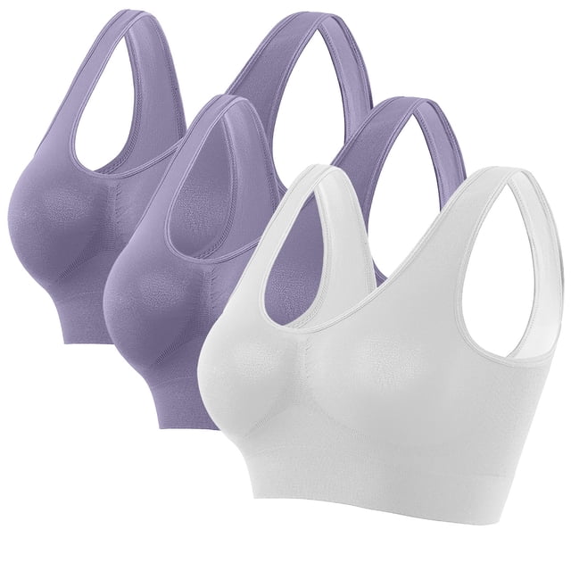 Xihbxyly Sujetador Deportivo Sin Costuras, Sujetador de Yoga Sin Aros con Almohadillas Extraíbles, Tejido Ligero y Transpirable, Cuello Redondo Sexy, Uso Diario, Estilo Informal de Verano, Se Recomie