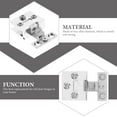 thumbnail image 4 of 2pcs Glass Doors Hinge Door Replacement Parts for Showcase Cupboard Cabinet, 4 of 7