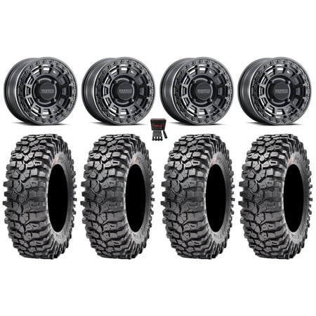 Method 415 Bdlk 15 Wheels Bk +38mm 32 Roxxzilla 396 Tires Polaris RZR XP 1000 / PRO XP / Ranger XP 900/1000