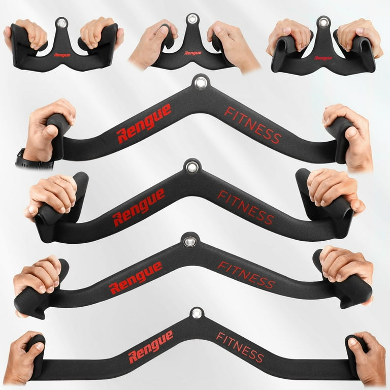 LAT Pull Down Bar T Bar V Bar Pulley Cable Machine LAT Pulldown Attachments Back Tricep Pull Down Attachment Strength Training Handle Grips LAT Pulldown Bar Press Down Exercises for Home Gym Walmart.c...