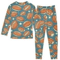 thumbnail image 2 of joogoo Rugby Stars Football 2 Piece Long Sleeve Tee and Pants Cotton Pajama Set 5Y, 2 of 7
