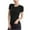 *Black, variant on ClodeEU Women's Crewneck Short Sleeve T-Shirt,Slim FittedStretchy Bodycon Basic Tee Tops Black,Womens Plus L