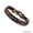 Gold Tone, variant on Gemini Twin Bracelets in Genuine Leather and Antique Metal Finish