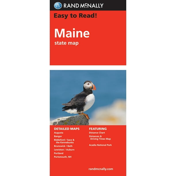 Rand mcnally easy to read! rand mcnally maine state map (other