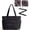 Black Floral Interior, variant on BAGSMART Tote Bag for Women, Lightweight Shoulder Bag with Compartments Puffy Handbag for Travel, Work, Beach, Gym, Shop, Pink